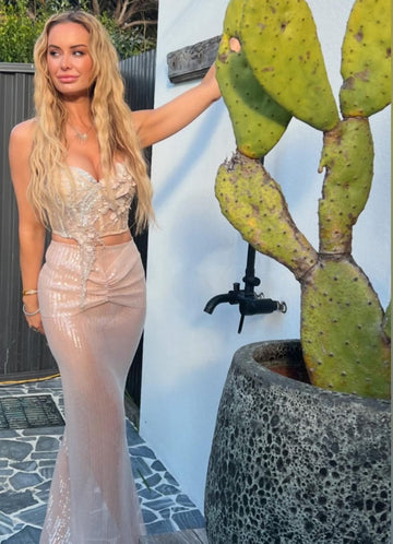 Champagne Shimmer Skirt - HIRE - Amy Taylor Collection